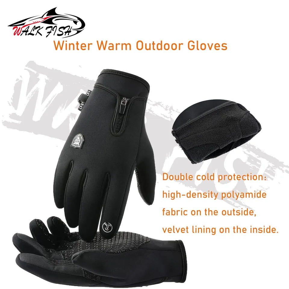 Fishing Gloves Winter Touch Screen Water Repellent & Windproof Workout Glove Snow Cold Weather Driving Glove Men Women