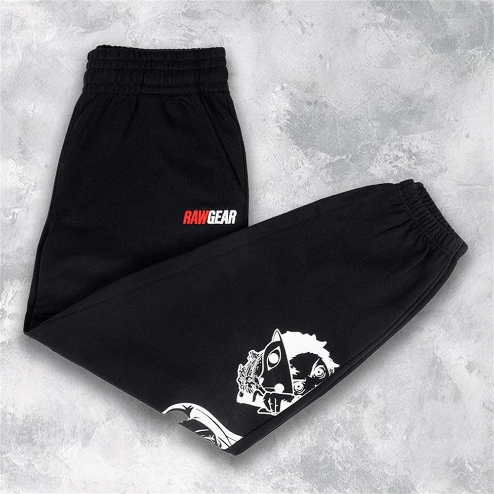 Harajuku Men Joggers Sweatpants Casual Slim Pants Cotton Training Trousers Male Gym Fitness Bottoms Outdoor Sport Trackpants
