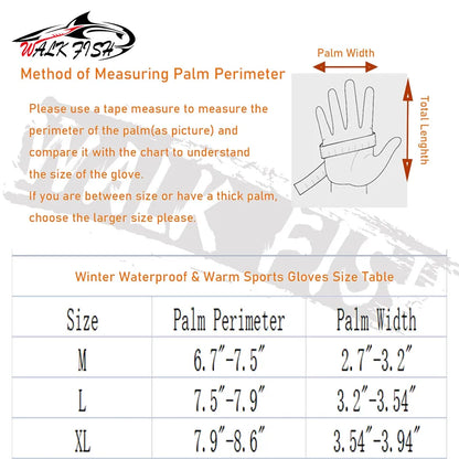 Fishing Gloves Winter Touch Screen Water Repellent & Windproof Workout Glove Snow Cold Weather Driving Glove Men Women