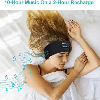 Auriculares Bluetooth 5.0, diadema deportiva para dormir, auriculares inalámbricos elásticos, máscara para los ojos con música, diadema con auriculares inalámbricos Bluetooth