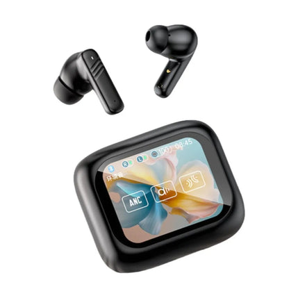 Auriculares Bluetooth 5.4 con pantalla táctil completa, LCD inteligente, intraauditivos ANC, llamadas HD, batería de larga duración, estéreo HiFi.