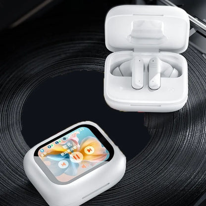 Auriculares Bluetooth 5.4 con pantalla táctil completa, LCD inteligente, intraauditivos ANC, llamadas HD, batería de larga duración, estéreo HiFi.