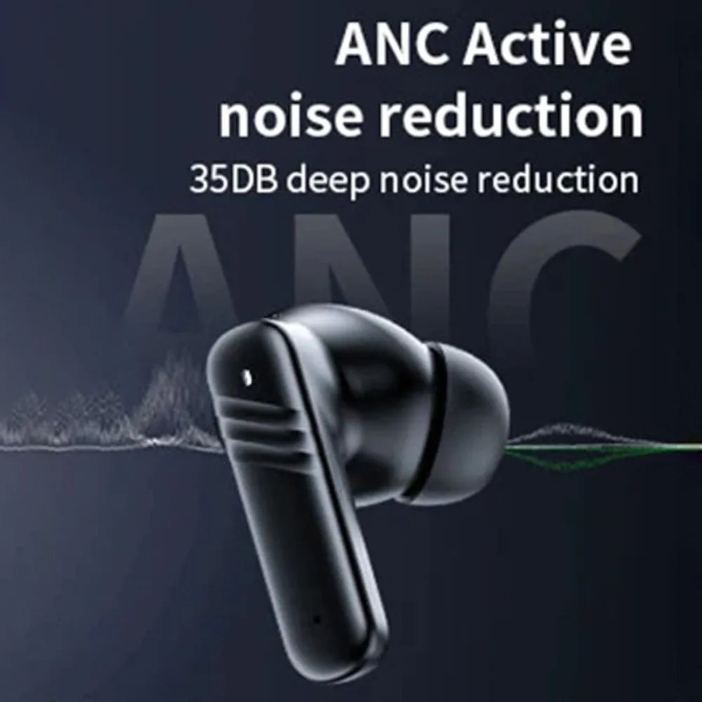 Auriculares Bluetooth 5.4 con pantalla táctil completa, LCD inteligente, intraauditivos ANC, llamadas HD, batería de larga duración, estéreo HiFi.