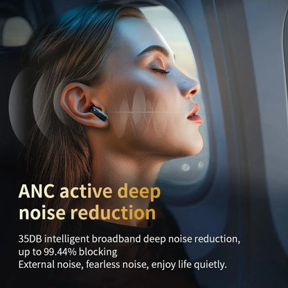 Auriculares Bluetooth 5.4 con pantalla táctil completa, LCD inteligente, intraauditivos ANC, llamadas HD, batería de larga duración, estéreo HiFi.