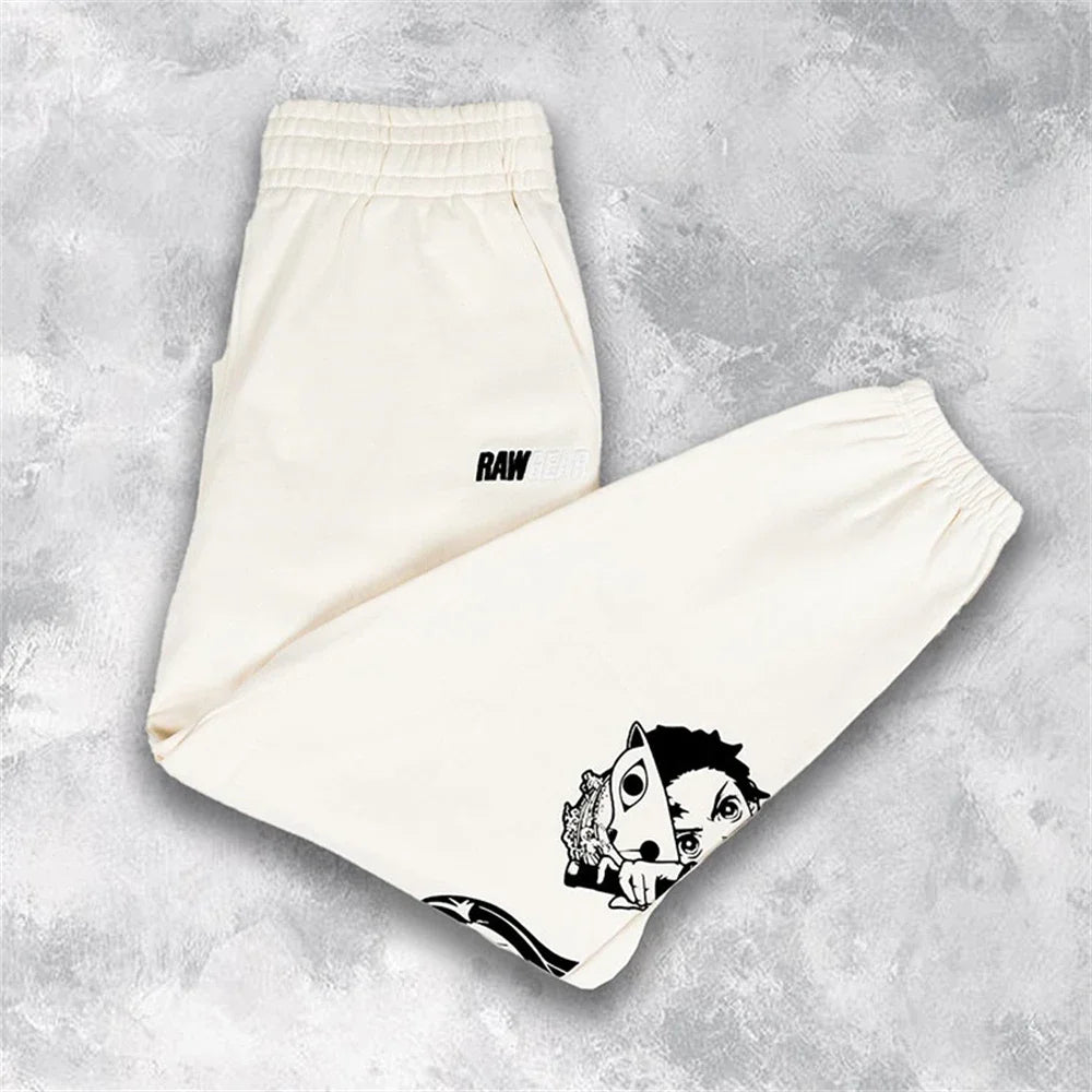 Harajuku Men Joggers Sweatpants Casual Slim Pants Cotton Training Trousers Male Gym Fitness Bottoms Outdoor Sport Trackpants